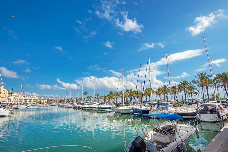 Le bord de mer de Malaga