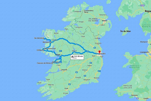 itineraire Irlande 7 jours