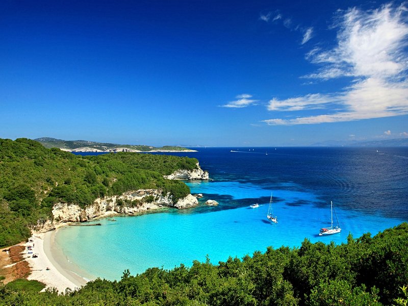 La plage Voutoumi (Antipaxos)