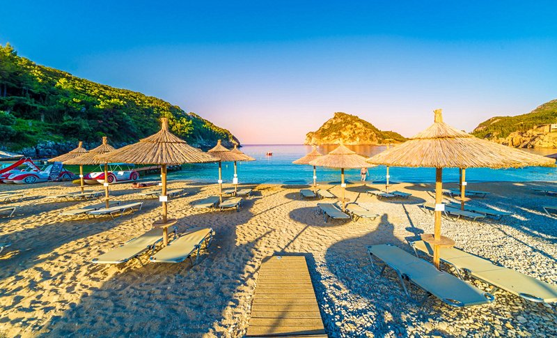 plage La plage de Paleokastritsa (Corfou)