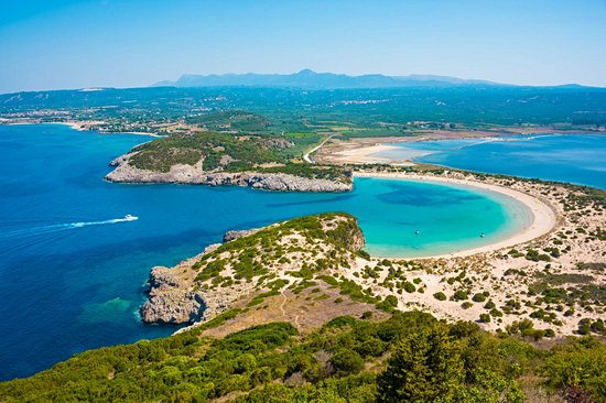 La plage de Voidokilia (Grèce continentale)