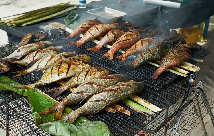 Poisson frais grillé