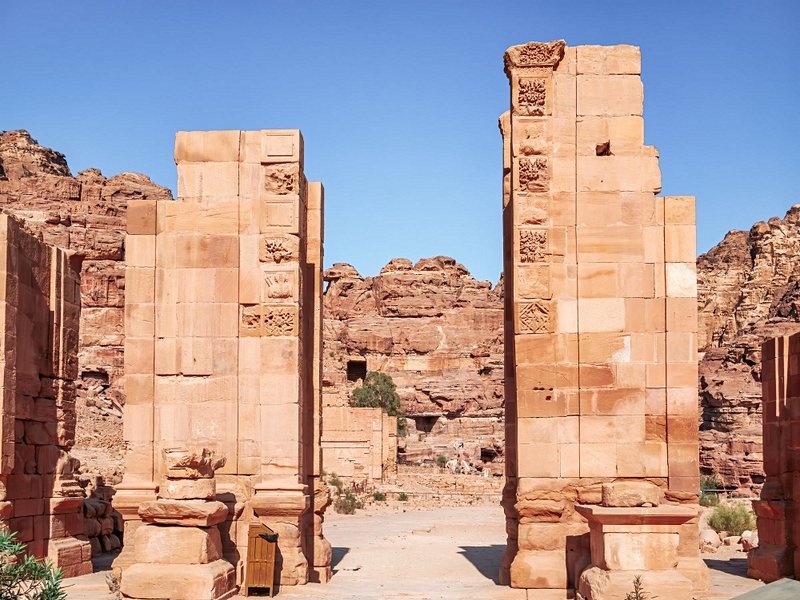 La rue à colonnades originelles Nabatéennes