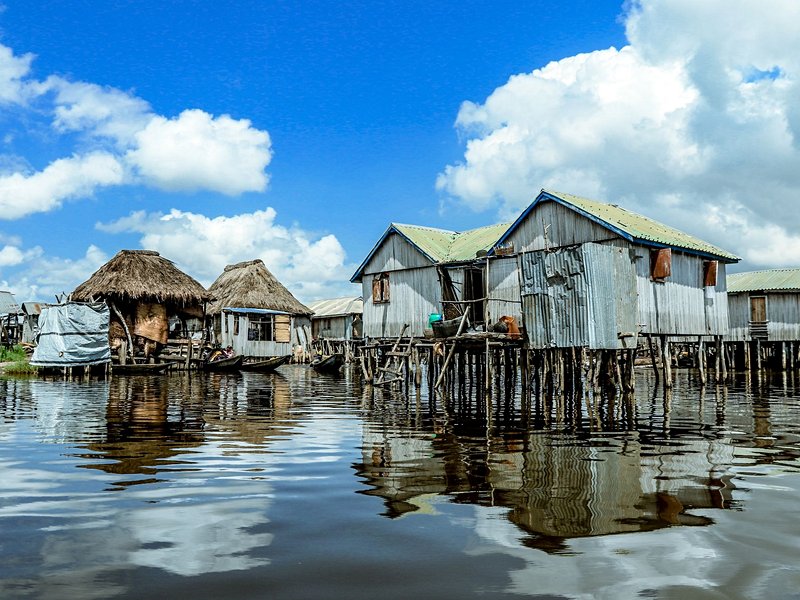 La cité lacustre de Ganvié et le lac Nokoue