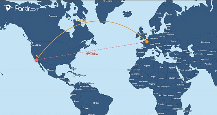 Les trajets les plus courts ne sont pas ceux que vous croyez