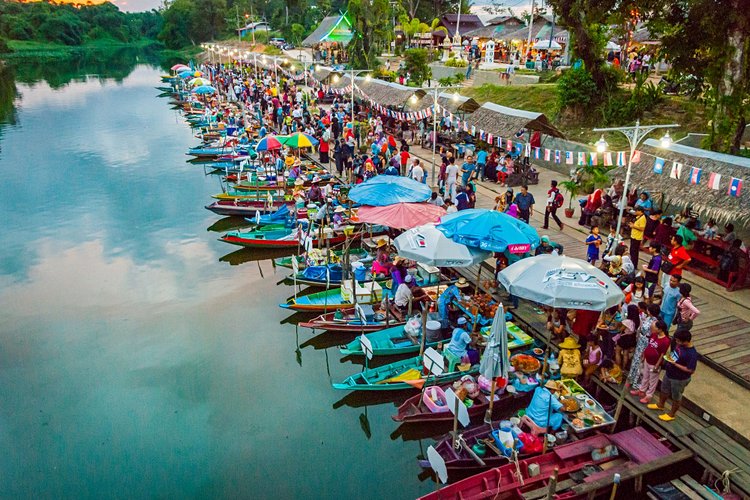 Le marché flottant de Hat Yai