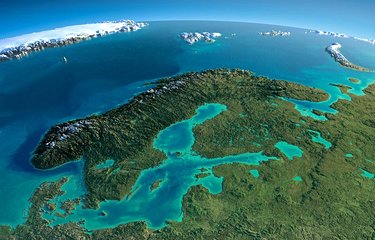 La Suède, vue du ciel