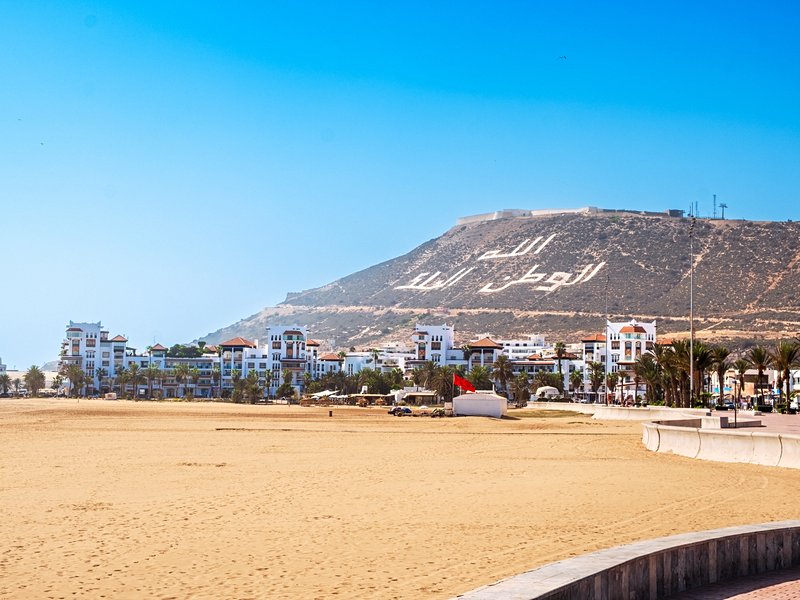 La plage d'Agadir