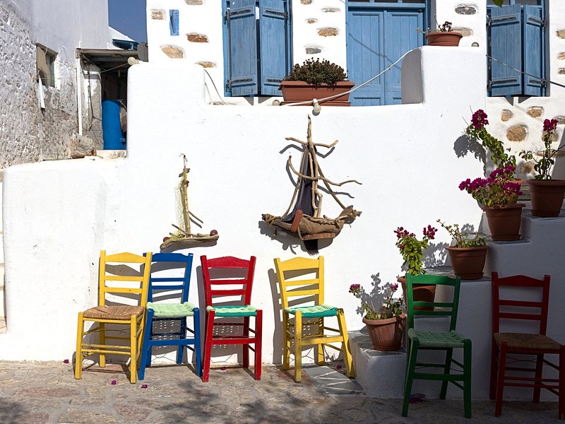 Chora, au centre de l'île