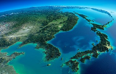La Corée du Sud, vue du ciel