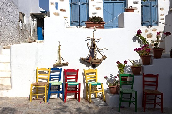 Chora, au centre de l'île