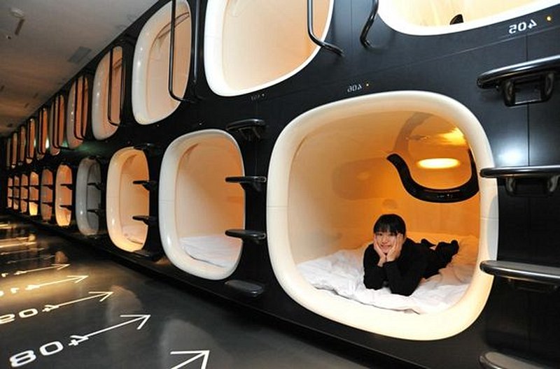 Dormir dans un hôtel capsule