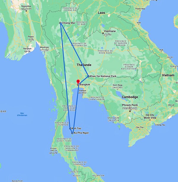 itineraire Thailande 20 jours