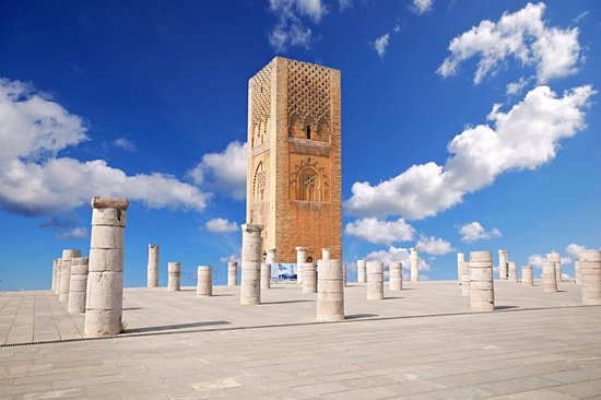 La tour Hassan et le Mausolée de Mohammed V