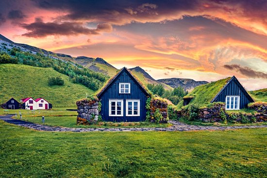 Skógar et Skógafoss